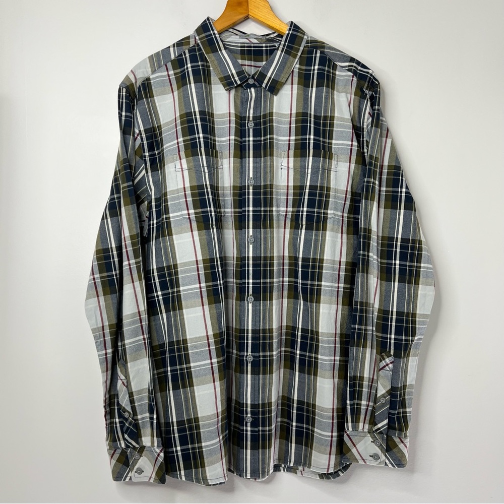 Horny Toad Mojo After Midnight Plaid Flannel Button Shirt Size Mens XL NWT
